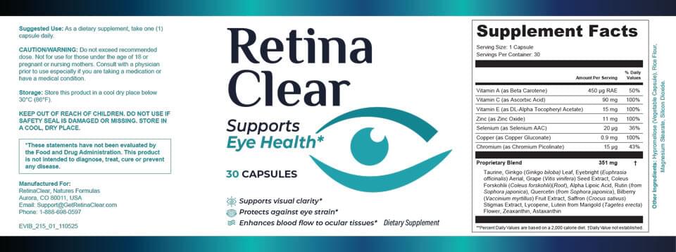 RetinaClear Label
